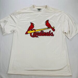 Lee Sport St Louis Cardinals MLB Mesh T-Shirt Mens XL White Vintage 2003 00s Y2K